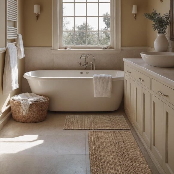 New 2-Piece Kitchen Mat Set, 20x30In+20x48In Washable Non-Slip Floor Rugs - Picture 9 of 9